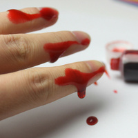FAKE BLOOD Zombie Halloween Fancy Dress Red Make Up Gel Cream Vampire Horror thumbnail