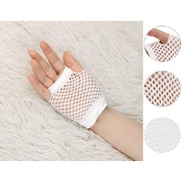 1 Pair Fishnet Gloves Fingerless Wrist Length 70s 80s Costume Party Dance -White thumbnail