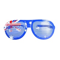 12x Jumbo Party Costume Glasses  - Australian Flag Design - Wayfarer Oversized 26cm Wide thumbnail