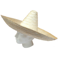 Mexican SOMBRERO Beige Fancy Dress Straw Party Costume Hat Cap Spanish thumbnail