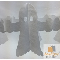 HALLOWEEN PAPER GARLAND Ghost Horror Decoration 1.8m Party Props Decor White thumbnail