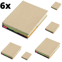 6x Post It Notebook Journal Sketchbook Pad Notepad Note Book - Beige thumbnail