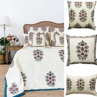 Kolka Cotton Gulbahar Quilted Euro Sham Superior Quality High Durable - Ruby thumbnail