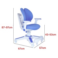 Ergonomic Children Kids Study Chair Set Height Adjustable - Blue thumbnail