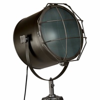 153cm Nautical Tripod Floor Lamp w Matte Grey Lamp Head Searchlight Spot Light thumbnail
