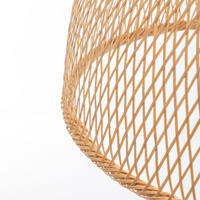 Natural Hand Woven Bamboo Dome Pendant Lamp Hanging Light Rattan Style thumbnail