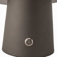 LED Cordless Mushroom USB Rechargeable Table Lamp Dimming Night Light - Steel Grey thumbnail