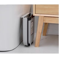 9L Kitchen Wall Mounted Foldable Waste Bin Hanging Trash Can Collapsible - Brown thumbnail