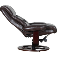 Julio Faux Leather Premium Reclining Lounge Arm Chair w/ Ottoman Swivel Sofa thumbnail