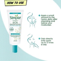 3x Simple 25ml SOS Clearing Booster Long Lasting Shine & Blemish Control thumbnail