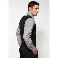 Mens Peaked Vest Waistcoat w/ Knitted Back Suit Formal Wedding Dress Up - Navy - 87 thumbnail