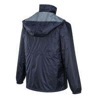 HUSKI STRATUS RAIN JACKET Waterproof Workwear Concealed Hood Windproof Packable - Navy Blue - XL thumbnail