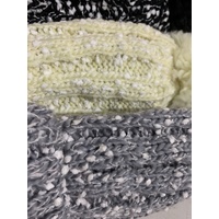 Womens Thick Knit Beanie Winter Fleece Lined Hat Warm Faux Fur Pom Striped Ski thumbnail