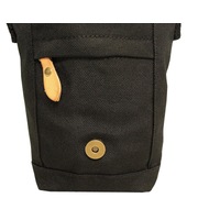 FIB Water Resistant Small Shoulder Canvas Bag w Adjustable Shoulder Strap - Black thumbnail