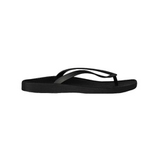 ARCHLINE Breeze Arch Support Orthotic Thongs Flip Flops Arch Support - Black - 41 EUR (Womens 10US/Mens 8US) thumbnail