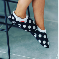 ARCHLINE Orthotic Slippers CLOSED Arch Scuffs Pain Moccasins Relief - Black/White Polka Dots - EUR 38 (Womens 7 US) thumbnail