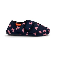 ARCHLINE Orthotic Plus Slippers Closed Scuffs Pain Relief Moccasins - Navy Hearts - EU 37 thumbnail