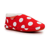 ARCHLINE Orthotic Slippers CLOSED Back Scuffs Moccasins Pain Relief - Red Polka Dots - EUR 36 (Womens 5 US) thumbnail