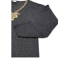 Ladies Merino Wool Blend Long Sleeve Thermal Spencer Top Thermals Underwear - Black - 18-20 thumbnail