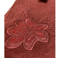 Ladies Merino Wool Blend Long Sleeve Thermal Spencer Top Thermals Underwear - Burgundy - 10-12 thumbnail