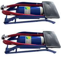 2x HIGH PRESSURE FOOT PUMP Ball Bicycle Motorbike Car Tire Inflator Tyre Air thumbnail
