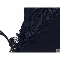 Womens Camisole Top Cami Strap Top Singlet Summer Basic Tank Shirt - Black - 10-12 thumbnail