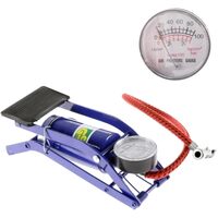 Foot Air Pump High Pressure Gauge Tyre Tire Inflator Air Bed Bike Ball thumbnail