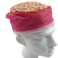 Zombie Brain Skull Cap Costume Halloween Bloody Headpiece Fancy Dress Bandage thumbnail