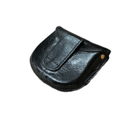 Milleni Genuine Leather Coin Purse Holder Wallet with Belt Loop - Black thumbnail