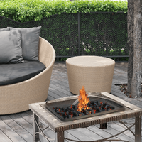 30" Square Slate Tile Fire Pit Outdoor Patio Heater Fireplace thumbnail