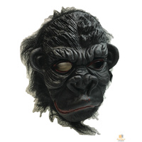 Gorilla Mask Monkey Costume Halloween Animal Ape Chimp with Hair Accessory Latex thumbnail
