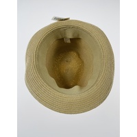 Dents Mens Straw Hat Toyo Trilby Fedora Summer Sun Stingy Brim  - Natural/Brown - S/M thumbnail