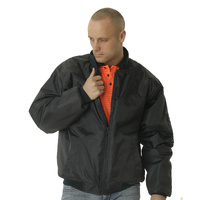 HUSKI Mens Quilted Combat Bomber Waterproof Jacket Windproof Workwear Coat - Black - 6XL thumbnail