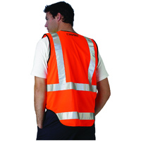 HUSKI Hi Vis Patrol Vest 3M Reflective Tape Safety Workwear High Visibility - Orange - XL thumbnail