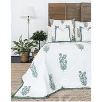 Kolka Iris Quilt Bedspread Throw Rug Queen Size thumbnail