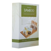 Bamboo Cheese Board and Knife Set thumbnail