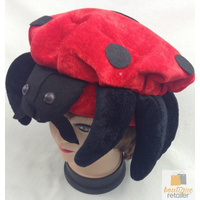 LADYBUG HAT Animal Novelty Cap Party Wear Fancy Dress Costume Accessory thumbnail
