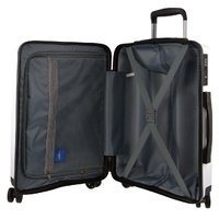 Pierre Cardin Inspired Milleni Cabin Luggage Bag Travel Carry On Suitcase 54cm (39L) - White thumbnail