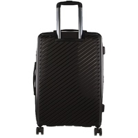 Pierre Cardin Inspired Milleni Checked Luggage Bag Travel Carry On Suitcase 75cm (124L) - Black thumbnail