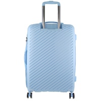 Pierre Cardin Inspired Milleni Checked Luggage Bag Travel Carry On Suitcase 65cm (82.5L) - Blue thumbnail