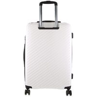 Pierre Cardin Inspired Milleni Checked Luggage Bag Travel Carry On Suitcase 65cm (82.5L) - White thumbnail