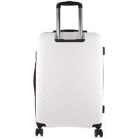 Monaco Checked Luggage Bag Travel Carry On Suitcase 65cm (82.5L) - White thumbnail