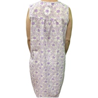 Womens 100% Cotton Sleeveless Nightie Gown Night Dress Pyjamas PJ Pajamas Sleep - Lilac - 12 thumbnail