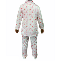 Womens PYJAMAS PJs Set Pajamas Ladies Cotton PJ Womens Long Sleeve Sleepwear - Pink - 20 thumbnail