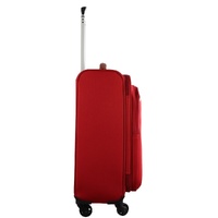 Pierre Cardin 40L Cabin Soft-Shell Suitcase Travel Luggage Bag 4-Wheel Case - Red thumbnail