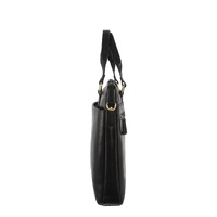 Pierre Cardin Leather 15" Laptop Briefcase Business Bag - Black thumbnail