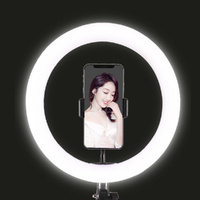 LED Selfie Ring Light with Tripod Stand & Cell Phone Holder for Live Stream/Makeup thumbnail