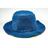 Rainbow Terry Towelling Bucket Hat Gay Lesbian Mardi Gras Party Cap LGBT - Reversible - XX-Large (63cm) thumbnail