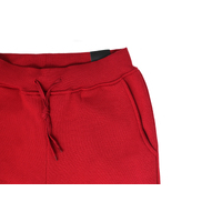 Mens Skinny Track Pants Joggers Trousers Gym Casual Sweat Cuffed Slim Trackies Fleece - Red - L thumbnail