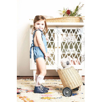 Ponchik Babies + Kids Ruffle Back Romper - Capri Blue - 3 years thumbnail